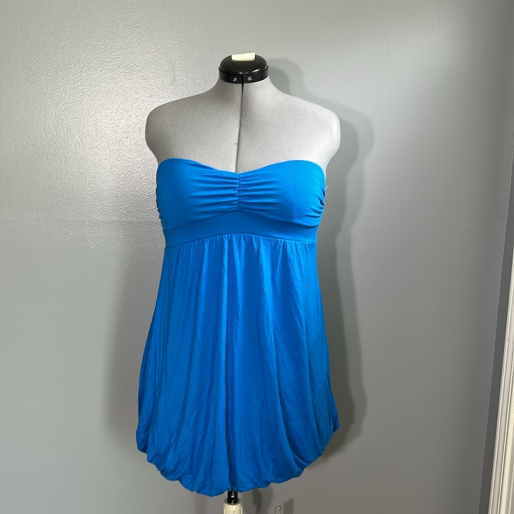 Forever 21 bubble skirt strapless mini dress medium vintage